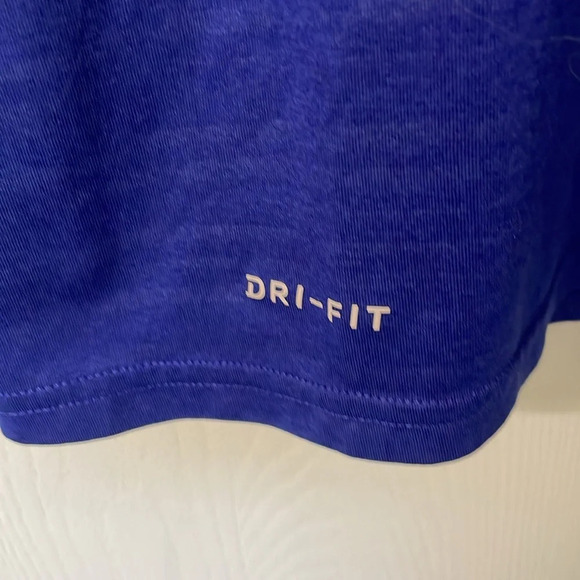 Nike Dri-Fit Short Sleeve Tank Royal Blue Size Medium - Picture 3 of 6